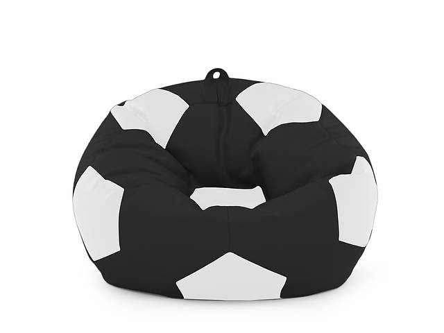 Кресло мешок Мяч Оксфорд 120см Студия Комфорта размер Большой Черный + Белый