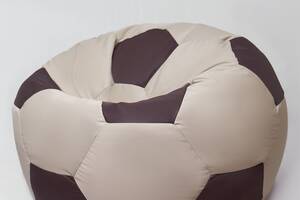 Кресло Мяч Coolki 100 см Черный с Бежевым (Оксфорд 600D PU)