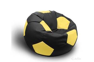 Кресло Мяч Coolki 100 см Черный с Желтым (Оксфорд 600D PU)