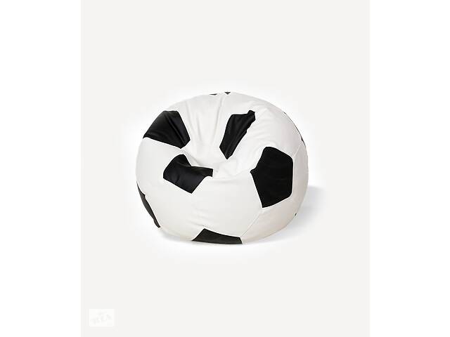 Кресло-мяч YETI HOME BALL-29 Кожзам премиум Белый-Черный XXL (B29)