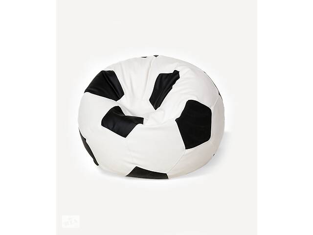 Крісло-м'яч YETI HOME BALL-30 Кожзам преміум Білий-Чорний XXXL (B30)