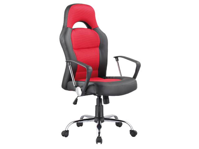Ігрове комп'ютерне крісло поворотне Q-033 Чорний / Червоний OBRQ033C