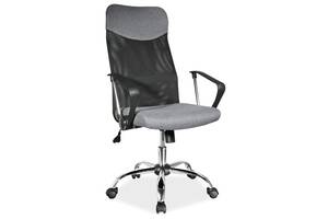 Комп'ютерне крісло поворотне Q-025 Тканина Сірий / Чорний OBRQ025MSZ