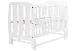 Кровать Babyroom Шарик SH-02 маятник, откидной бок бук белый