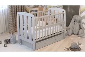 Кровать Babyroom Шарик SH-03 маятник, ящик, откидной бок бук серый