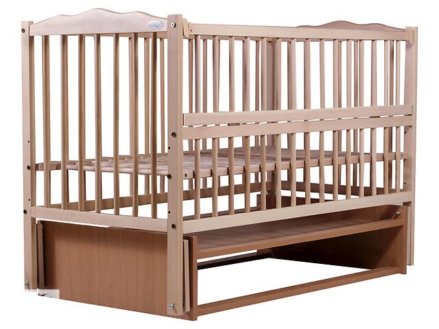 Кровать Babyroom Веселка маятник, откидной бок бук светлый (hub_wgw9yx)