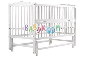 Кровать Babyroom Веселка DVMO-2 маятник, откидной бок бук белый