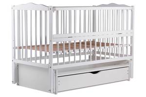 Кровать Babyroom Веселка DVMYO-3 маятник, ящик, откидной бок бук белый