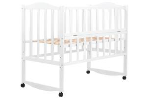 Кровать BabyRoom Зайчонок ZL-101 откидной бок белый