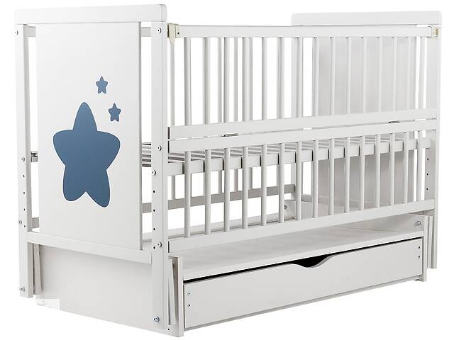 Кровать Babyroom Звездочка Z-03 маятник, ящик, откидной бок бук белый