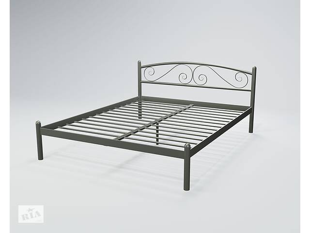 Кровать двухспальная BNB ViolaDesign 120х200 темно-серый