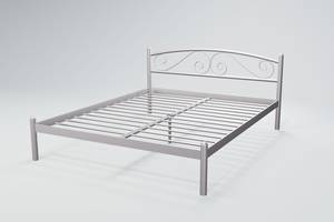 Кровать двухспальная BNB ViolaDesign 140х200 светло-серый