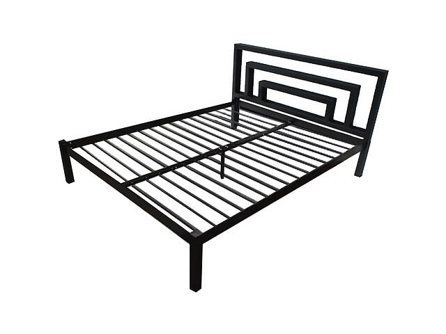 Кровать двухспальная Метакам Brio-1 металлическая 200x180 см Черный мат