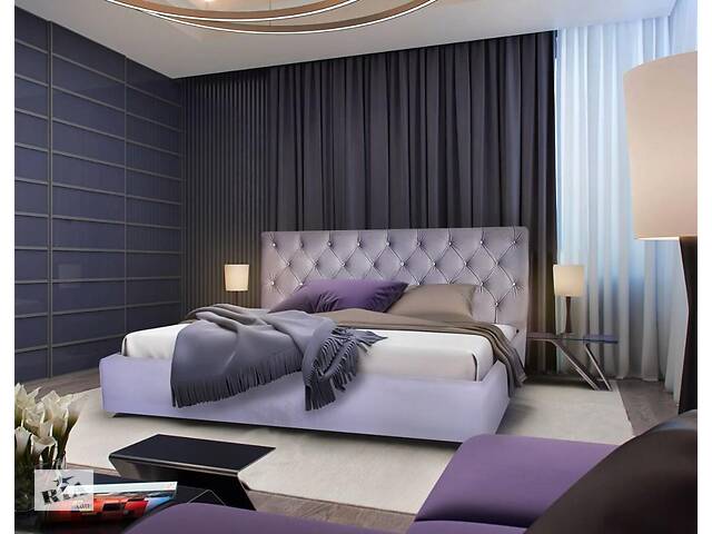 Ліжко двоспальне BNB Arizona Premium 140 х 200 см Simple Фіолетовий