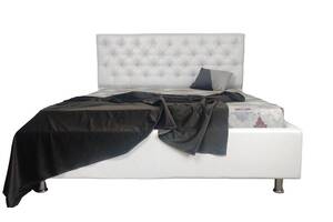 Ліжко двоспальне BNB Arizona Premium 140 х 200 см Стразы Екошкіра Білий