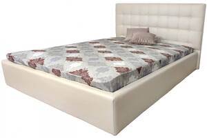 Ліжко двоспальне BNB Britania Premium 160 х 200 см Екошкіра Бежевий
