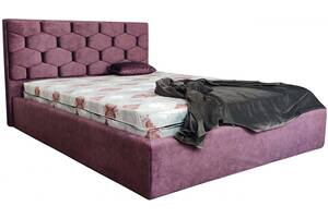Ліжко двоспальне BNB Octavius Premium 180 х 200 см Simple Фіолетовий