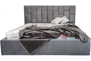 Ліжко двоспальне BNB Royal Comfort 140 х 200 см Simple Сірий
