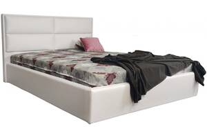 Ліжко двоспальне BNB Santa Maria Premium 180 х 200 см Екошкіра Білий