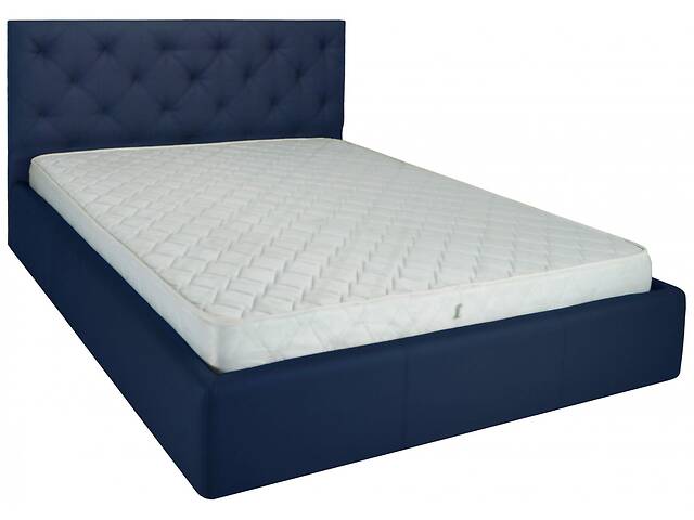 Кровать Двуспальная Richman Бристоль 160 х 190 см Флай 2227 С подъемным механизмом и нишей для белья Синяя