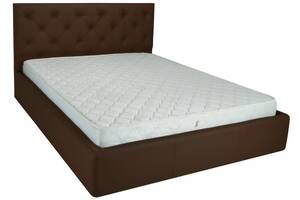 Кровать Двуспальная Richman Бристоль 160 х 190 см Флай 2231 A1 С подъемным механизмом и нишей для белья Темно-коричневая