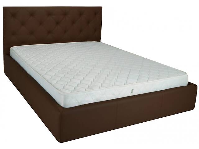 Кровать Двуспальная Richman Бристоль 180 х 190 см Флай 2231 A1 С подъемным механизмом и нишей для белья Темно-коричневая