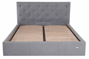 Кровать двуспальная Richman Бристоль Comfort 160 х 200 см Rosto 93 С подъемным механизмом и нишей для белья Серая