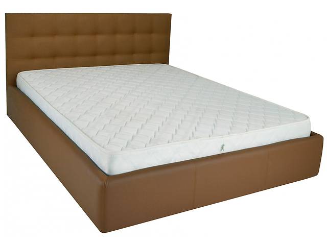 Кровать Двуспальная Richman Честер 160 х 190 см Флай 2213 A1 С подъемным механизмом и нишей для белья Светло-коричневая