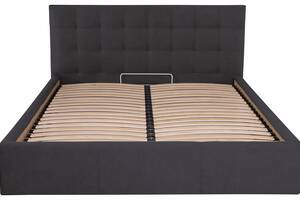 Кровать Двуспальная Richman Честер 160 х 190 см Мисти Dark Grey С подъемным механизмом и нишей для белья Темно-серая