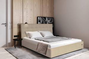 Кровать Двуспальная Richman Честер 160 х 200 см Флай 2207 A1 С подъемным механизмом и нишей для белья Бежевая