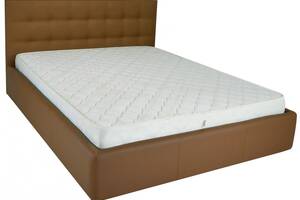 Кровать Двуспальная Richman Честер 160 х 200 см Флай 2213 A1 С подъемным механизмом и нишей для белья Светло-коричневая