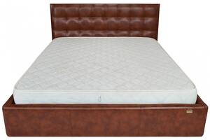 Ліжко двоспальне Richman Chester New Comfort 160 х 190 см Мадрас Whisky Коричневий