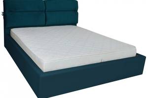 Ліжко Двоспальне Richman Единбург VIP 180 х 200 см Missoni 017 З додатковою металевою цільнозварною рамою Синя