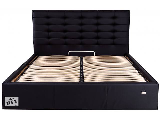 Кровать Двуспальная Richman Эрика 160 х 190 см Флай 2230 С подъемным механизмом и нишей для белья Черная