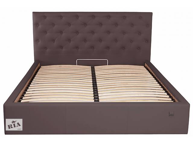 Кровать Двуспальная Richman Ковентри 160 х 200 см Флай 2231 С подъемным механизмом и нишей для белья Темно-коричневая