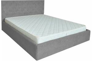 Ліжко Двоспальне Richman Ковентрі VIP 160 х 190 см Місті Grey З додатковою металевою цільнозварною рамою Сіра
