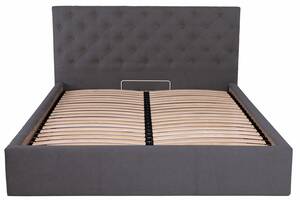 Ліжко Двоспальне Richman Ковентрі VIP 160 х 200 см Місті Dark Grey З додатковою металевою цільносварною рамою Темно-сіре
