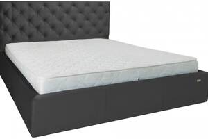 Ліжко Двоспальне Richman Ковентрі VIP 180 х 200 см Missoni 009 З додатковою металевою цільнозварною рамою Темно-сіре