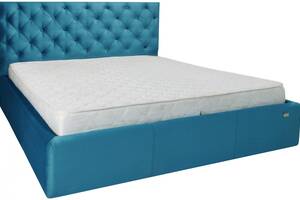 Ліжко Двоспальне Richman Ковентрі VIP 180 х 200 см Missoni 016 З додатковою металевою цільнозварною рамою Синє