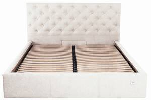 Ліжко Двоспальне Richman Ковентрі VIP 180 х 200 см Місті Milk З додатковою металевою цільносварною рамою Бежева