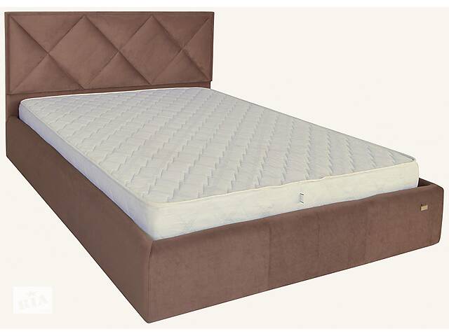 Кровать двуспальная Richman Лидс Comfort 160 х 190 см С подъемным механизмом и нишей для белья Коричневая