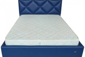 Кровать Двуспальная Richman Лидс VIP 160 х 190 см Boom 21 С дополнительной металлической цельносварной рамой Синяя