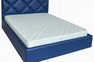 Кровать Двуспальная Richman Лидс VIP 160 х 200 см Boom 21 С дополнительной металлической цельносварной рамой Синяя