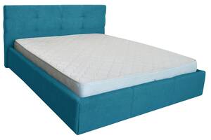Кровать двуспальная Richman Манчестер Comfort 160 х 190 см С подъемным механизмом и нишей для белья Голубая