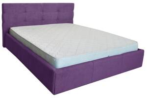 Ліжко Двоспальне Richman Манчестер VIP 160 х 200 см Місті Dark Violet З додатковою металевою цільносварною рамою Фіол...