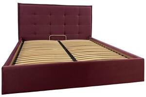 Ліжко двоспальне Richman Моніка Comfort 160 х 190 см Missoni 28 З підйомним механізмом та нішою для білизни Бордова
