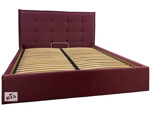 Ліжко двоспальне Richman Моніка Comfort 160 х 190 см Missoni 28 З підйомним механізмом та нішою для білизни Бордова