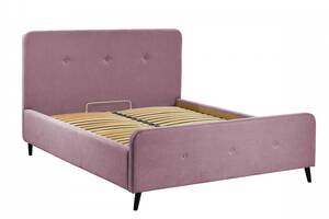 Ліжко Двоспальне Richman Мішель Standart Wood 160 х 190 см Fibril 24 Рожеве