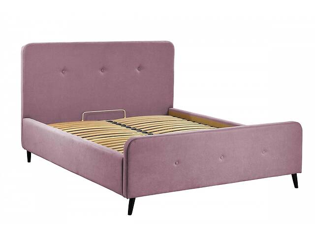 Ліжко Двоспальне Richman Мішель Standart Wood 160 х 190 см Fibril 24 Рожеве