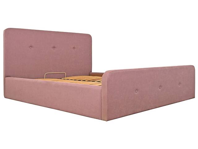 Кровать Двуспальная Richman Мишель Vip 160 х 200 см Fibril 24 С дополнительной металлической цельносварной рамой Розовая
